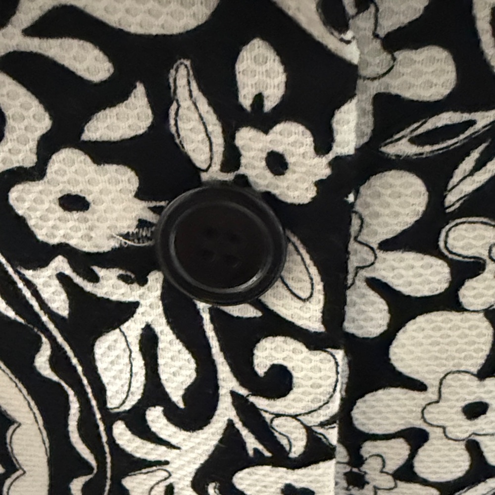 Rickie Freeman Teri Jon Black and White Paisley Dress 4 - Picture 6 of 9